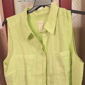 Chicos size 3 NWOT sleeveless tunic light green
