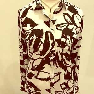 Black and white blouse