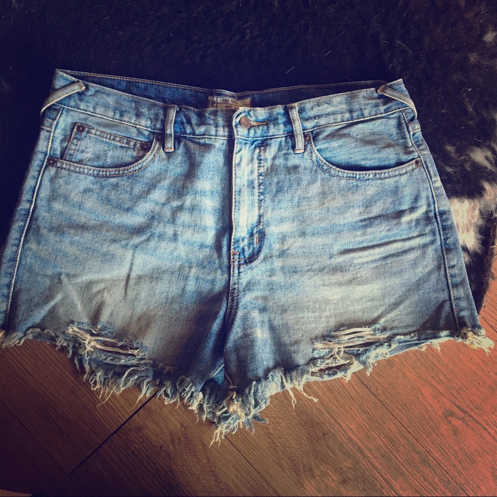 Free People Cut Off Denim Shorts
