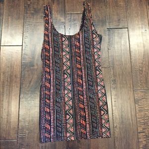 Tribal print tank dress