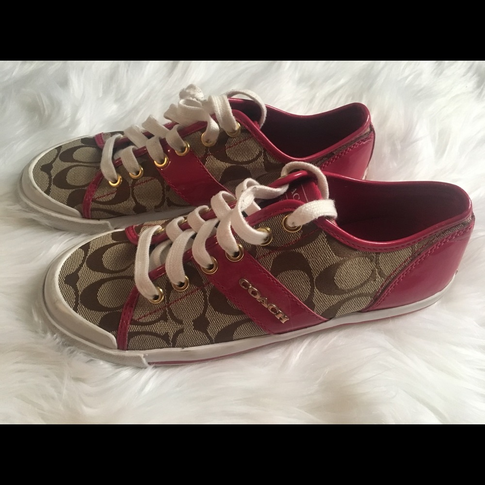 Authentic Coach Fillmore Khaki/Magenta Sneaker