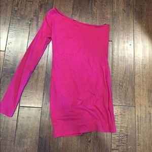 Plum one shoulder dress