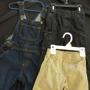 Bundle: 2T overalls and pants toddler boy