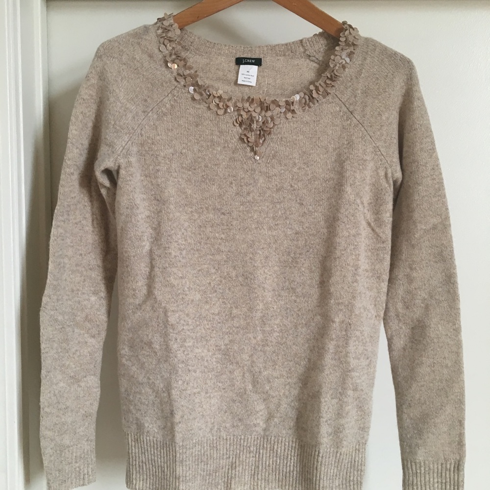 J crew gold sweater NWT
