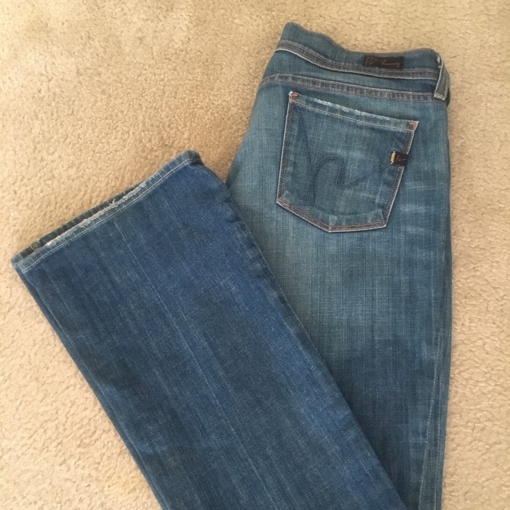CITIZENS OF HUMANITY LOW WAIST FLAIR JEANS
