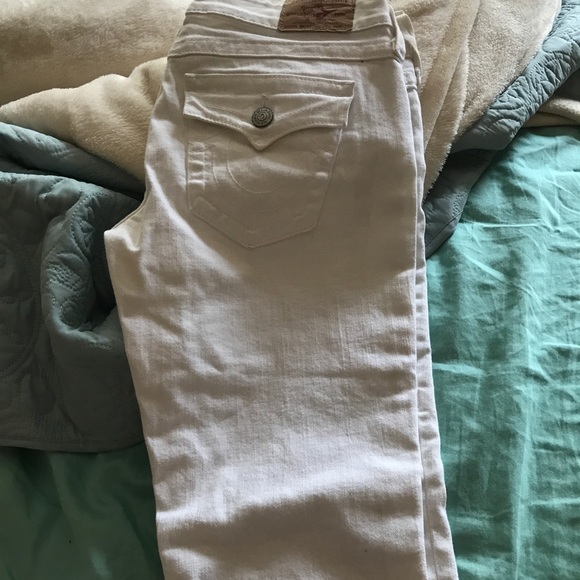 White true religion cropped jeans - Picture 1 of 4