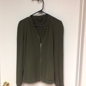 Army green bomber jacket