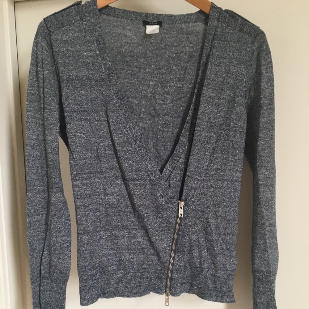 J crew asymmetric zip sweater