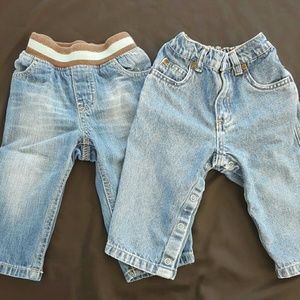 Bundle: 2 pair 18mo jeans. GUC