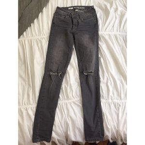 Grey High Waisted Jeans