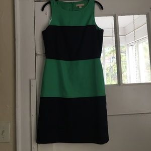 Banana Republic navy and green dress