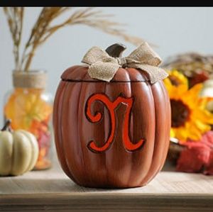 KIRKLANDS "N" initial pumpkin 🍁🍂🌾🕸🎃