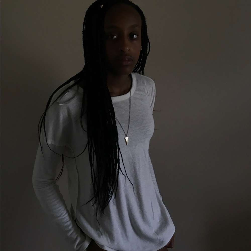 forever 21 long sleeve white sweater 🗯