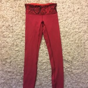 Reversible Red Lululemon Leggings