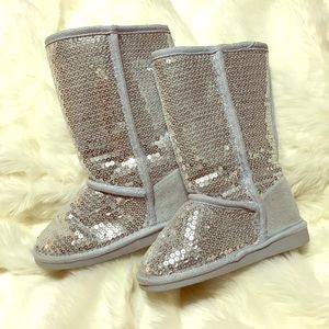 Girls Sequin Boots
