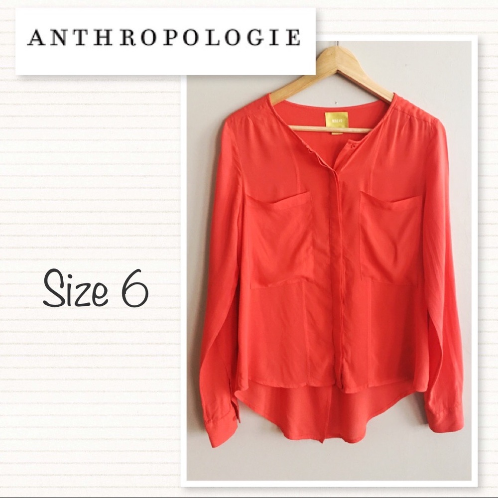 CLOSING 2/8 MUST GO Coral Maeve blouse