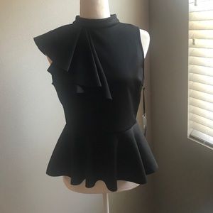 Black peplum top Lulu's