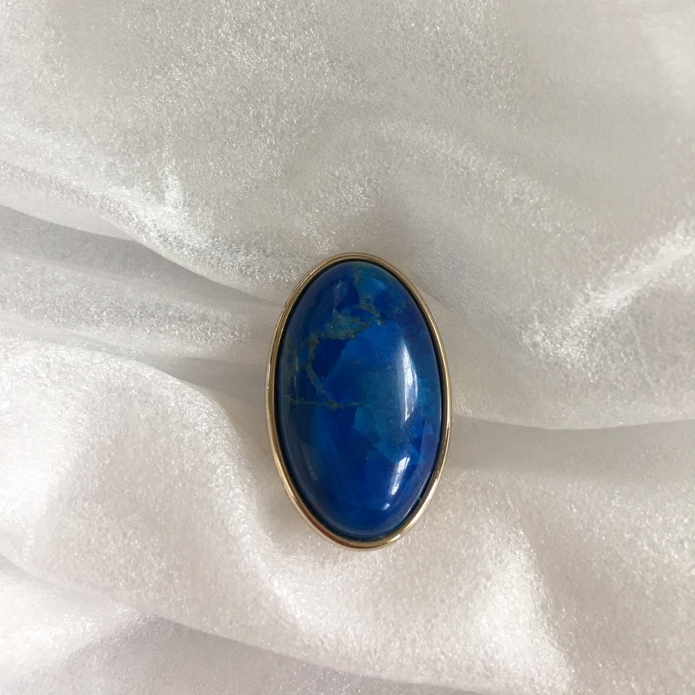 Express blue oval ring