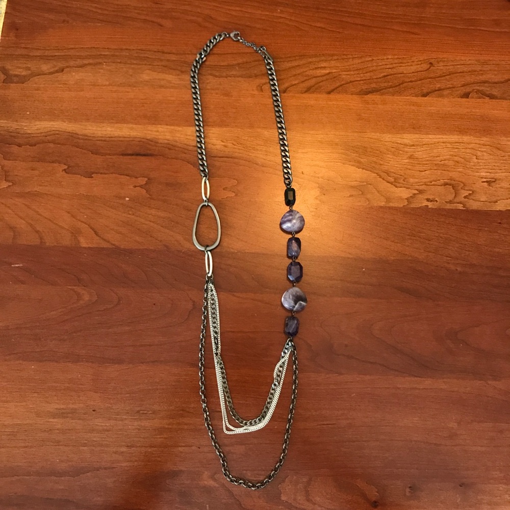 Purple/Grey/silver Necklace