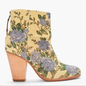 Rag and Bone Newbury Booties in yellow/blue roses