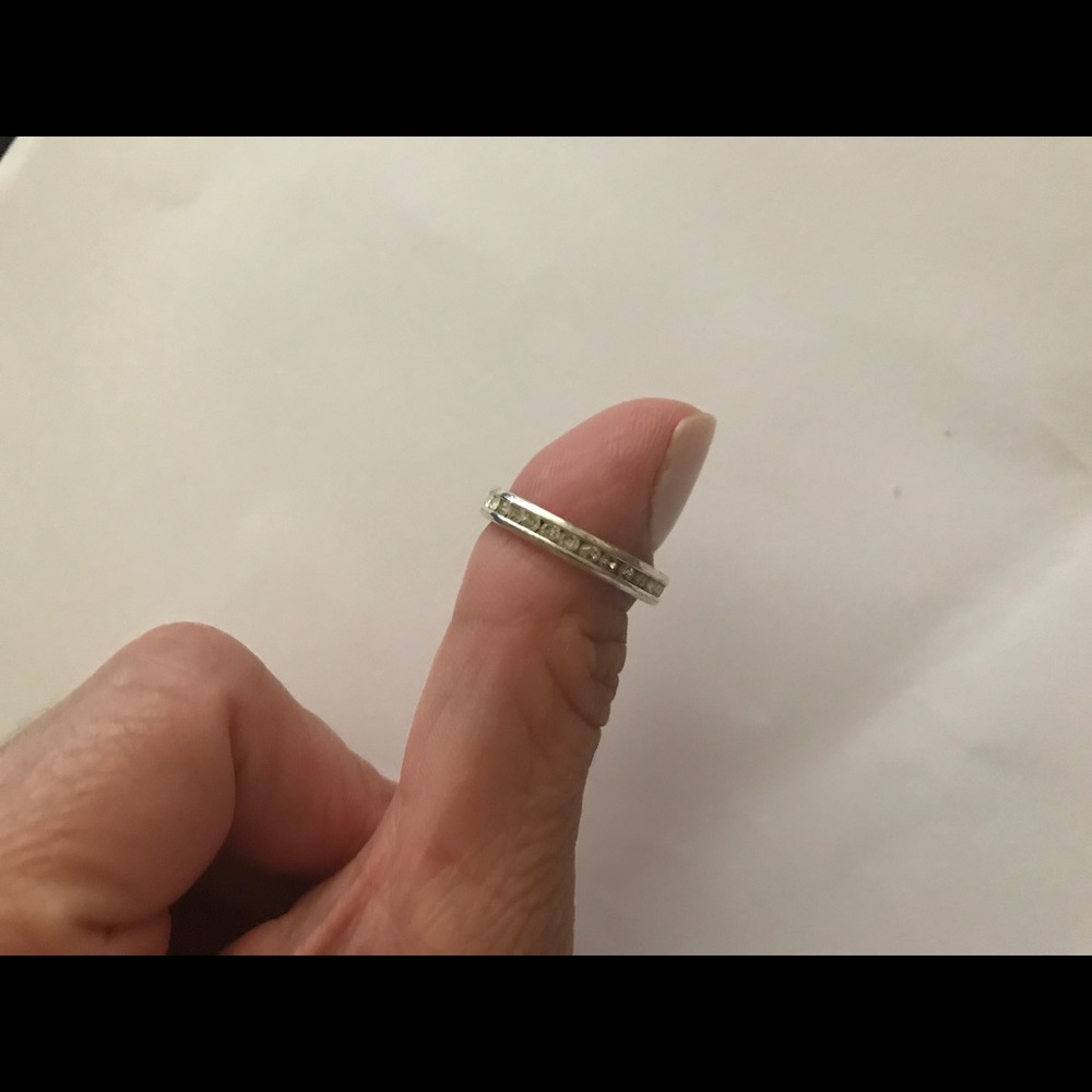Sterling silver Swarovski crystal ring