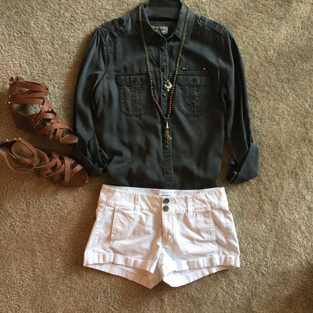 Express - Dark Grey Boyfriend Style - Long Sleeve