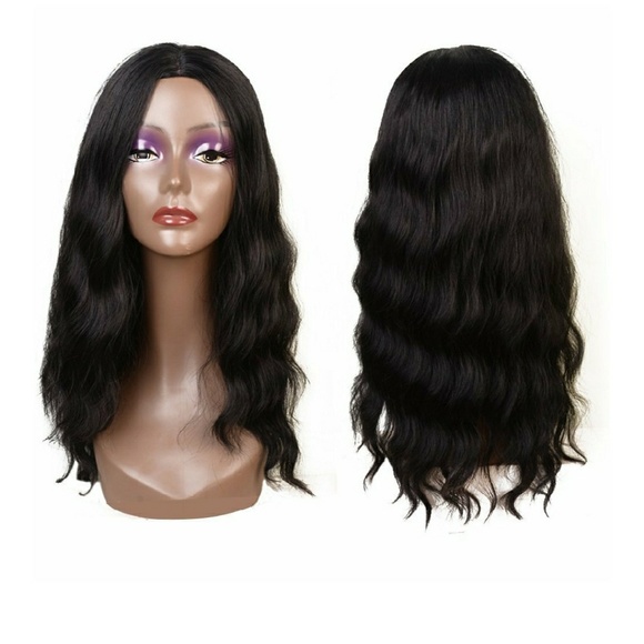 Curly Wavy Wig 20 inches #1b main image 4