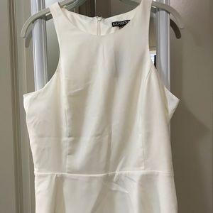 Express off white/cream peplum top.