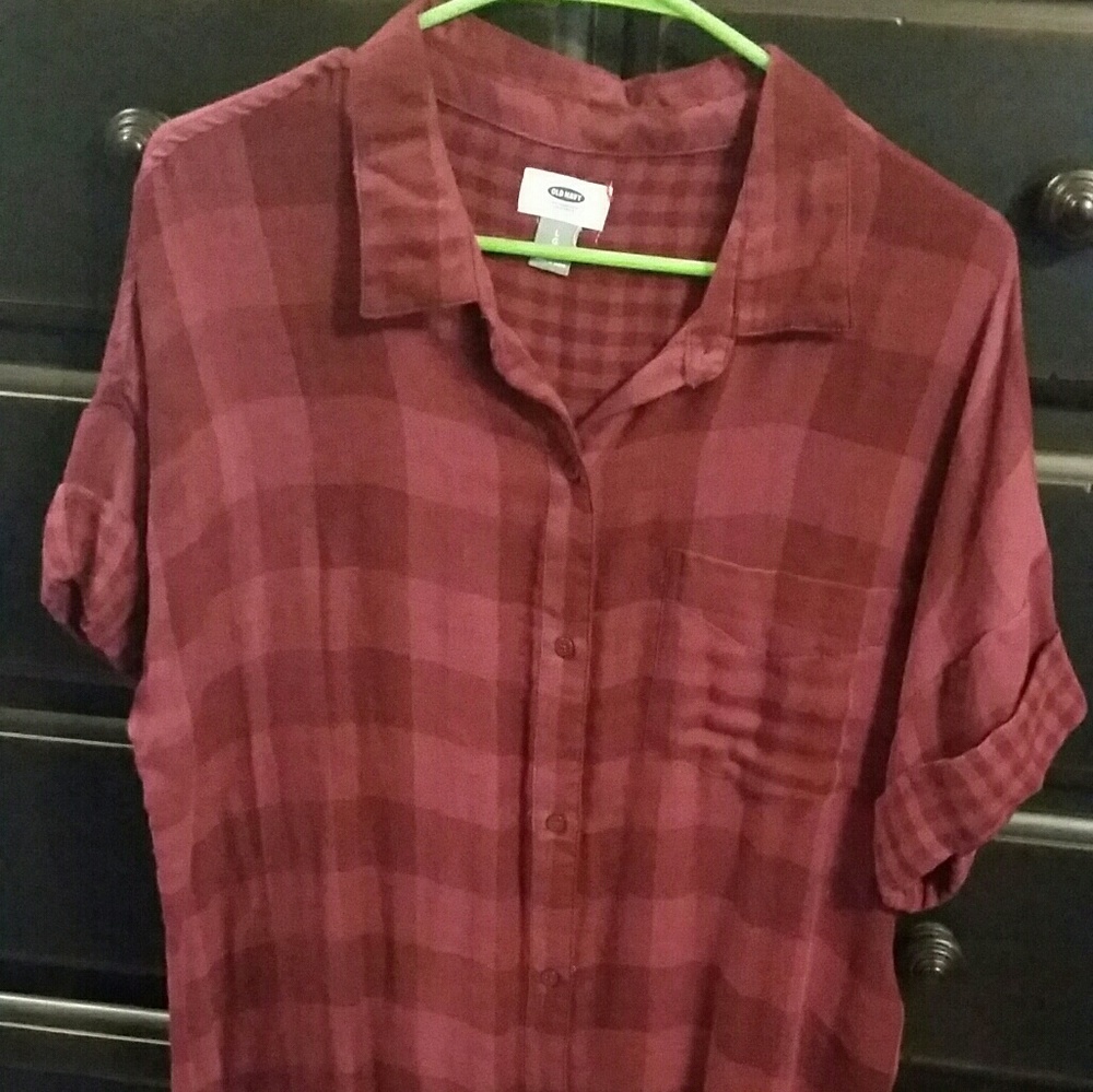 Old Navy Plaid Shirt Dress