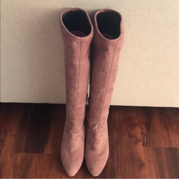 Pink/Lilac Suede PRADA Boots - Picture 3 of 8