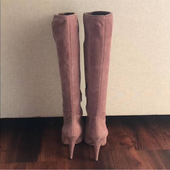 Pink/Lilac Suede PRADA Boots - Picture 4 of 8