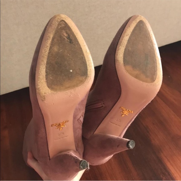 Pink/Lilac Suede PRADA Boots - Picture 5 of 8