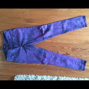 Purple and Black Washed Look Jeans