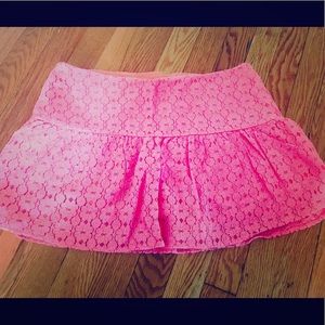 Lilly Pulitzer Pink Laced Mini/Tennis Skirt