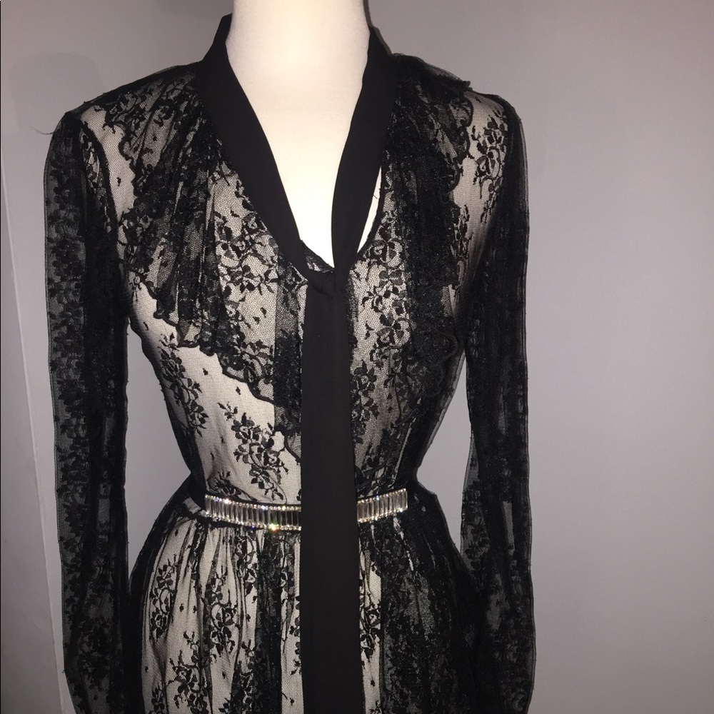 Black lace shirt