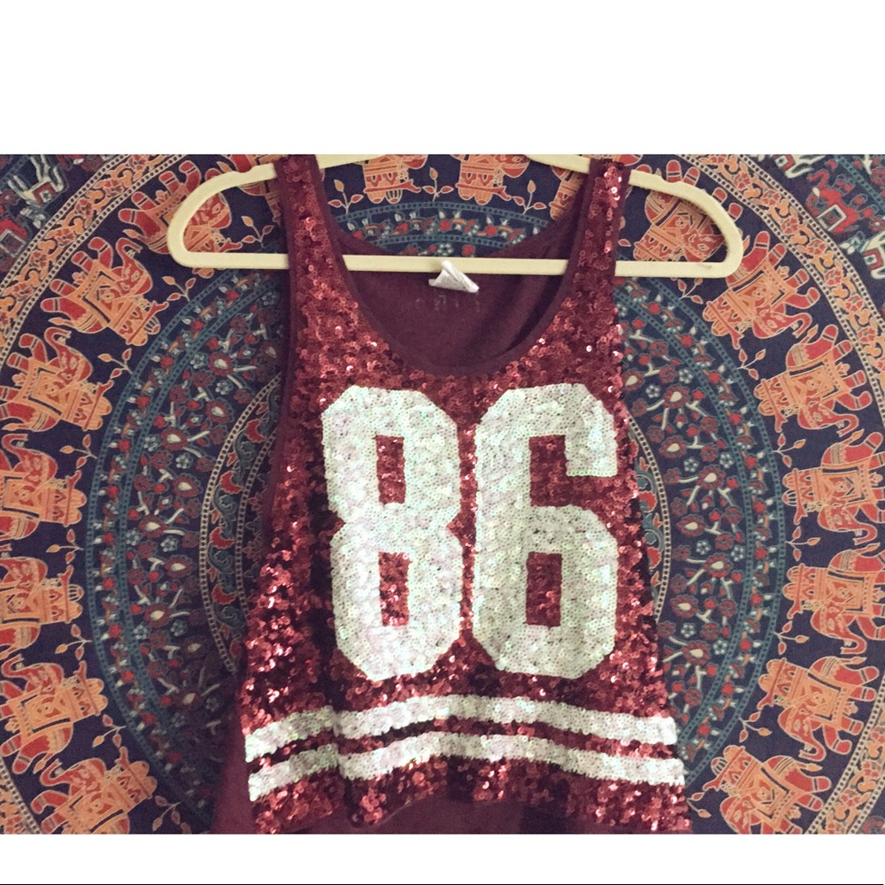 Pink 86 Sequin Top ♡