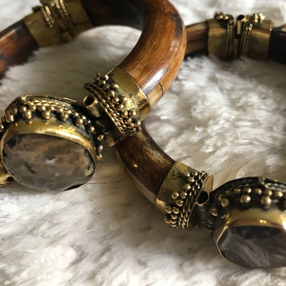 ʙᴀᴍʙᴏᴏ & ᴛɪɢᴇʀ ᴇʏᴇ ʙʀᴀss ʙᴀɴɢʟᴇ - Picture 4 of 5