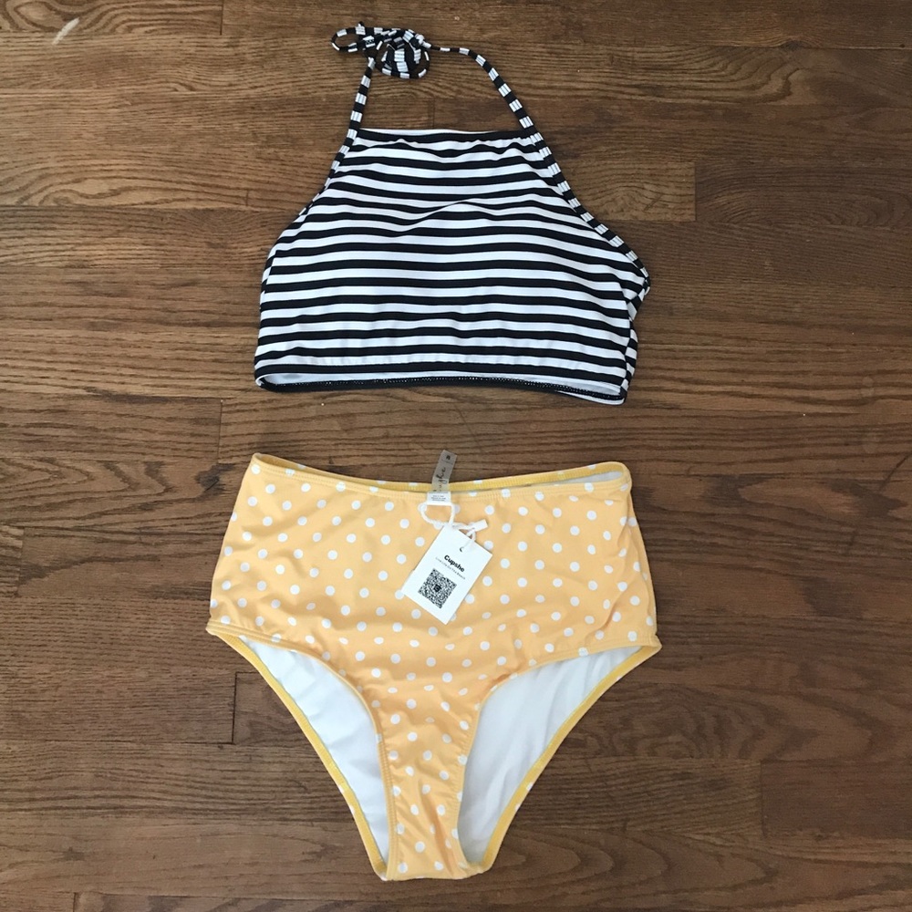 NWT Cupshe 2 piece high waisted bathing suit!