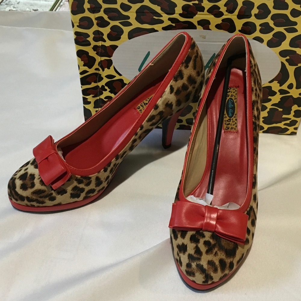 50's Pin Up-Melody Leopard High Heels by Lulu Hun.