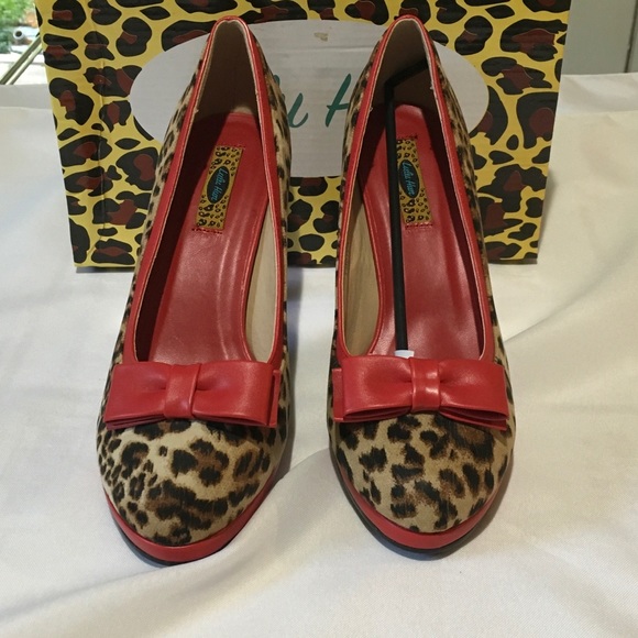 50's Pin Up-Melody Leopard High Heels by Lulu Hun. - Picture 2 of 6