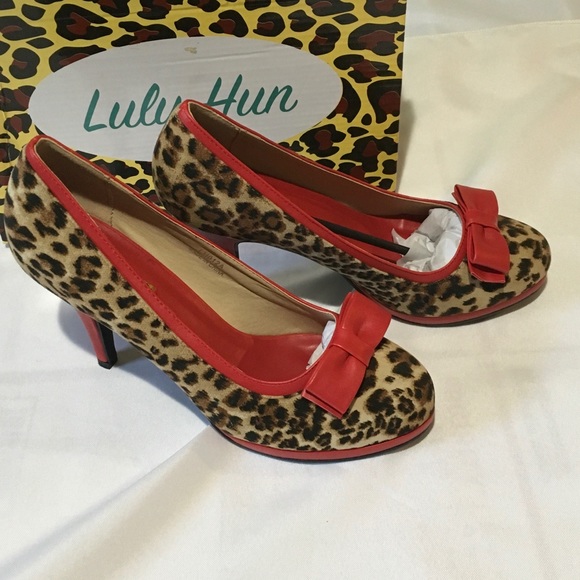 50's Pin Up-Melody Leopard High Heels by Lulu Hun. - Picture 3 of 6