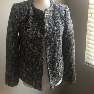 Black and white tweed like blazer