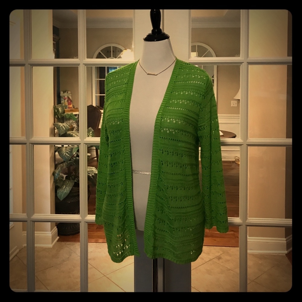 Joseph A. Lightweight Green Cardigan