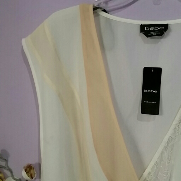 Bebe color block surplice top - Picture 3 of 4