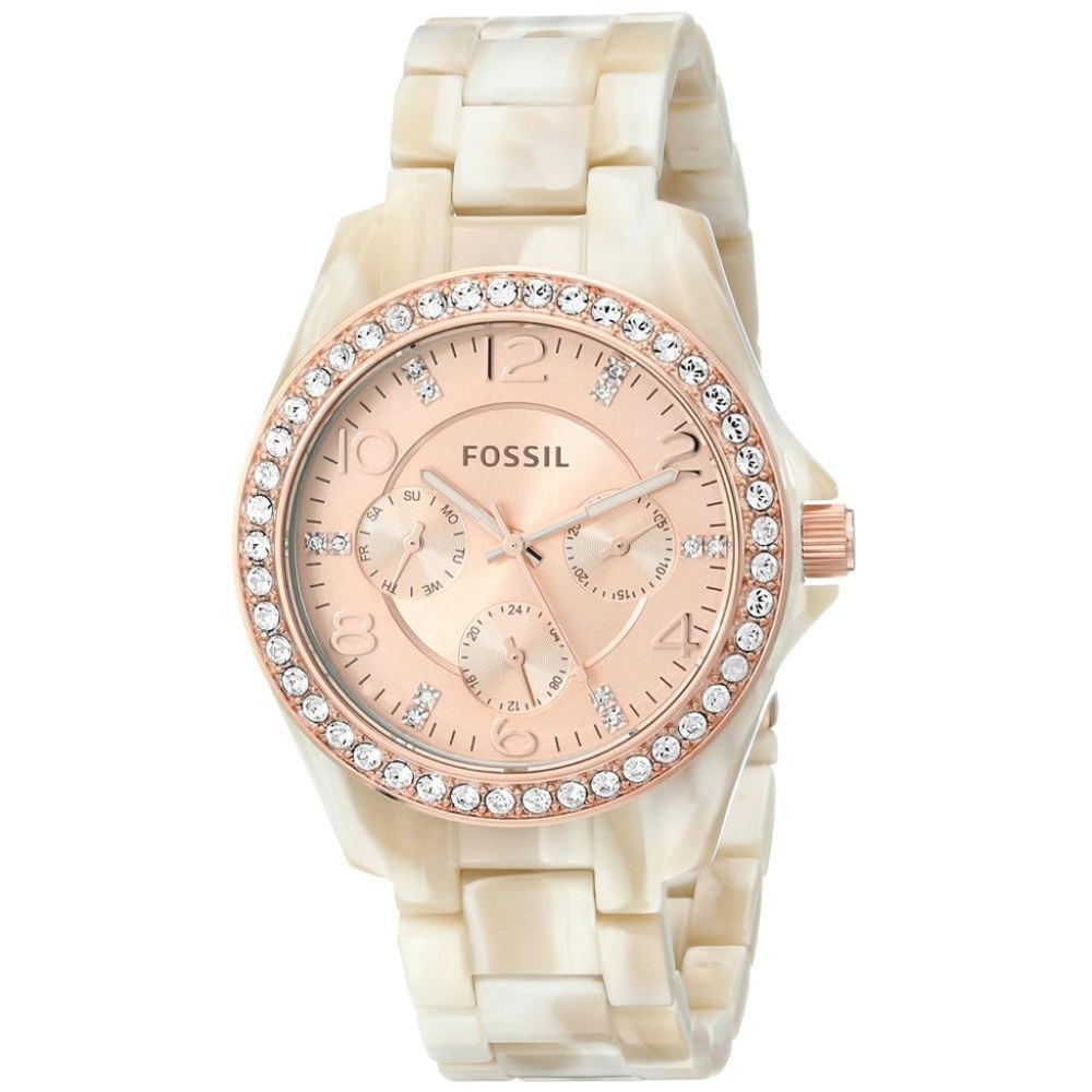 Fossil NEW Riley Multifunction Shimmer Watch NWT