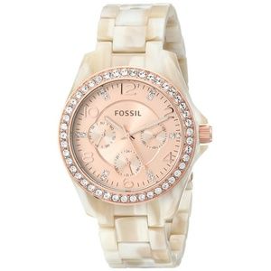 Fossil NEW Riley Multifunction Shimmer Watch NWT