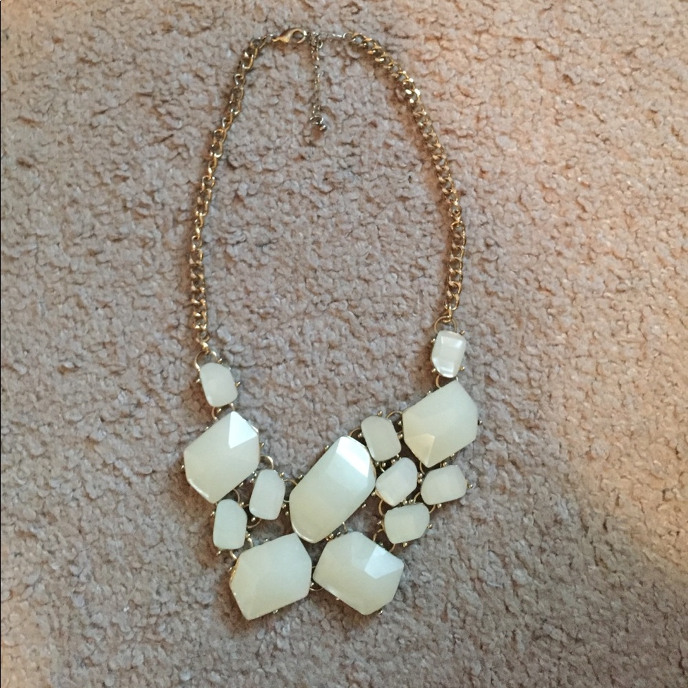 White and gold necklace