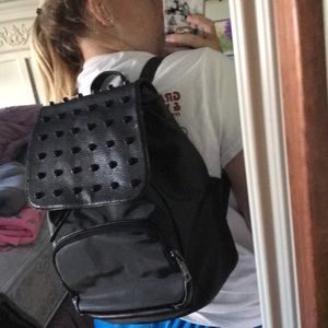 Black Studded Backpack!