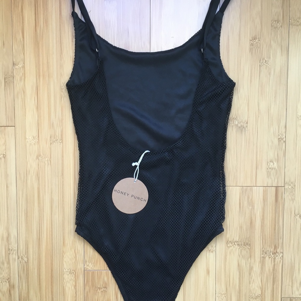 Honey Punch - Black Mesh Bodysuit SIZE: S