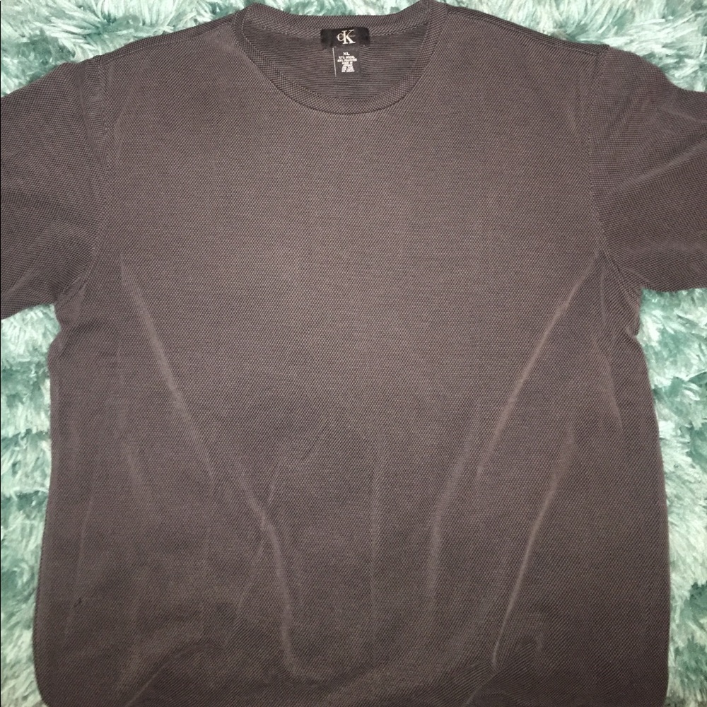 Gray Calvin Klein Mens T-Shirt